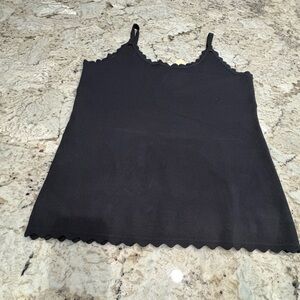 Blu Pepper Black Scalloped Camisole